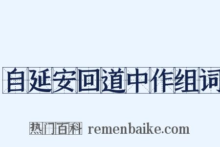 自延安回道中作组词是什么意思的图片
